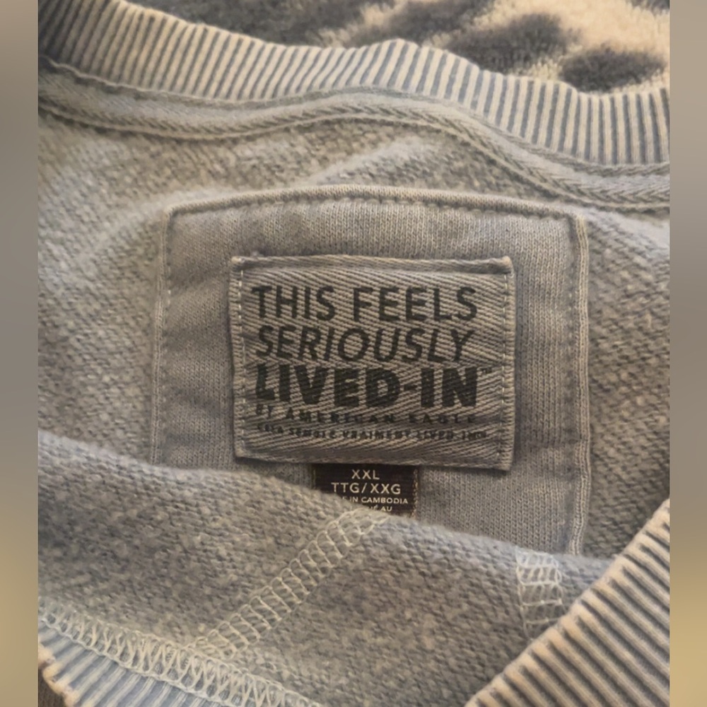 East Coast Light Blue American Eagle Crewneck Sweater - Picture 3 of 4